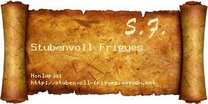 Stubenvoll Frigyes névjegykártya